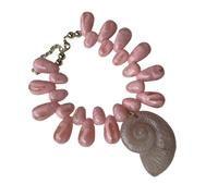 Qcbuegof Collar con colgante de caracola, cadena ligera para el cuello, uso casual, joyería para amantes de la costa, フリーサイズ, Como se describe, No es una piedra preciosa