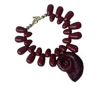 Qcbuegof Collar con colgante de caracola, cadena ligera para el cuello, uso casual, joyería para amantes de la costa, フリーサイズ, Como se describe, No es una piedra preciosa