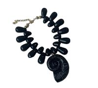 Qcbuegof Collar con colgante de caracola, cadena ligera para el cuello, uso casual, joyería para amantes de la costa, フリーサイズ, Como se describe, No es una piedra preciosa