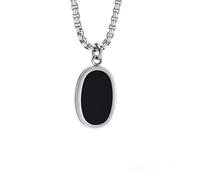 [Qcbuegof] Collar con colgante de piedra natural único de acero inoxidable, cadena de clavícula para mujer, accesorios de moda, uso diario, collar de concha de abulón, フリーサイズ, Como se describe, No es