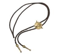 [Qcbuegof] Collar de corbata estilo bolo con cabeza de vaquera occidental vintage ajustable con cordón de poliuretano