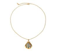 Qcbuegof Collar náutico de concha de estrella de mar, フリーサイズ, Como se describe, No es una piedra preciosa