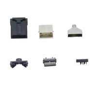 Qcbuegof Conector de soldadura macho tipo profesional de 19 pines, 6 unidades, conector de alambre de soldadura para accesorios electrónicos, juegos electrónicos digitales
