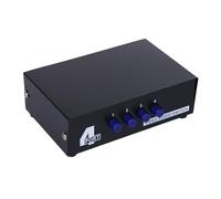 Qcbuegof Conmutador de vídeo portátil 4 en 1 para dispositivos de música estéreo de vídeo L/derecho compatible con consolas de juegos, receptores de vídeo, selectores compuestos