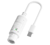 Qcbuegof Convertidor de alimentación a través de Ethernet a tipo C de 48 V a 5 V, 2,4 A, cuerpo ABS para una fuente de alimentación estable, adaptador POE estándar USB C