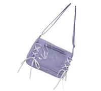 Qcbuegof Elegante vista a través del bolso de nylon con detalle de correa ajustable perfecto para trajes de congresos de compras práctico bolso de hombro transparente para el uso diario, morado