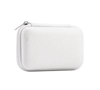 Qcbuegof Funda de transporte para cámara con cordón, absorción de golpes, textura resistente a la intemperie, para accesorios de viaje, organizadores de accesorios, White