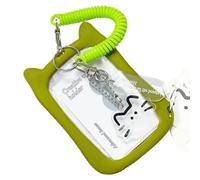 Qcbuegof Funda para tarjetas de oreja para gatos, bonita tarjeta de autobús, cubiertas, llaveros, colgantes, hermosos soportes para tarjetas de fotos, mantas para gatos, orejas de bus, foto clara