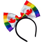 Qcbuegof Gathering Party Headwear Canada Banderas Bowknot Diadema Día Nacional Hairhoop Music Festival Patriótico Hair Hoop Todas las Edad Sombreros