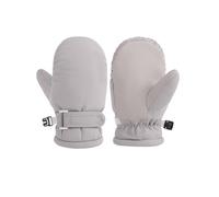 Qcbuegof - Guantes de felpa resistentes al agua para bebés y bebés, aventura de nieve, diseño antideslizante, fácil agarre, guantes cálidos, temporada fría, guantes de juego de nieve para bebés, Gris