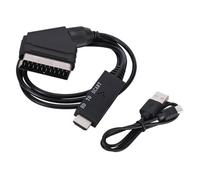 Qcbuegof HDTV to ScART Converter Digital Video HDTV a Adaptador de Video Analógico Soporte 1080p 50/60Hz con un controlador de bajo consumo de energía Requiere instalación