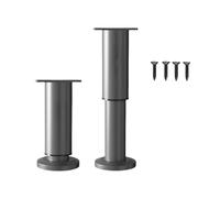 Qcbuegof Juego de 2 patas de muebles ajustables en altura con almohadilla amortiguadora antideslizante para cama, sillas y mesas