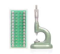 Qcbuegof Kits de reparación profesional para relojes, funda de aleación de aluminio, herramienta de prensado con 48 muertes para observación precisa de la joyería, set de prensa de reloj para