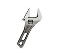 Qcbuegof Llave ajustable compacta robusta con mandíbula ancha corta ergonómica de acero al carbono para reparaciones sanitarias reparaciones domésticas llave ajustable