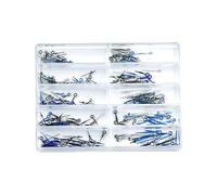 Qcbuegof Manecillas de reloj de repuesto profesionales con acabado inoxidable, fácil montaje para una mayor precisión, mejoras, juego de manecillas de reloj resistentes, Azul plateado.