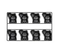 Qcbuegof Molde creativo para tartas con 8 huecos, diseño de animales, con revestimiento no tóxico, molde de Madeleine para entusiastas del hogar, regalo, molde de acero al carbono