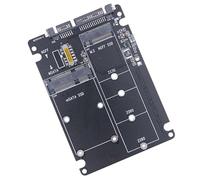 Qcbuegof MSATA A SATA3 Adaptador Caso Convertir Disco Duro Fijo En 2 5 "/3.5" Con Facilidad Soporte De Tamaño Completo Y Medio Tamaño MSATA