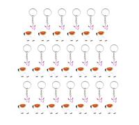 Qcbuegof Paquete con 20 llaveros de alpaca, bolsa de PVC y colgante para teléfono, tema animal, accesorio para fiestas y decoración de llaves de coche diarias