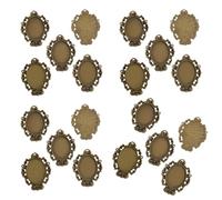 Qcbuegof Paquete de 20 piedras preciosas ovaladas de aleación para el tiempo de joyería que garantiza una exposición segura de joyas, talla única, como se describe