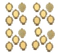 Qcbuegof Paquete de 20 piedras preciosas ovaladas de aleación para el tiempo de joyería que garantiza una exposición segura de joyas, talla única, como se describe