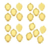 Qcbuegof Paquete de 20 piedras preciosas ovaladas de aleación para el tiempo de joyería que garantiza una exposición segura de joyas, talla única, como se describe