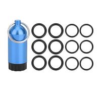 Qcbuegof Pequeña botella de rodamiento cilíndrico con 12 anillos de sellado, válvulas de cilindro de buceo, anillos de sellado, aleación de aluminio, tanques de cilindros de buceo, accesorios