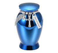 Qcbuegof Personals - Urna para mascotas, aleaciones de aluminio, almacenamiento seguro con bolsas de terciopelo y cuchara para honrar recuerdos, pequeños recuerdos, urna para cenizas
