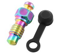 Qcbuegof Pinza de freno de motocicleta, tornillo de sangre, pezones, tornillo de drenaje, tornillo de drenaje con tapón de goma, tornillo de freno de disco de bicicleta