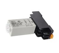 Qcbuegof Relé de tiempo para retardo de retardo, temporizador de 0 a 60 segundos, temporizador de retardo con socket base, relé de tiempo, temporizador retardado con base