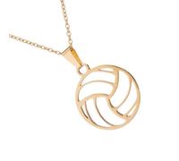 [Qcbuegof] Team Spirit - Collar de voleibol de acero inoxidable, フリーサイズ, Como se describe, No es una piedra preciosa