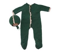 Qcbuegof Unisex recién nacido dinosaurio traje de punto para la primera foto cómodo y elegante bebé de punto mameluco de manga larga con ropa unisex para sesión de fotos de bebé