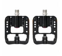 QccHieUs Pedal Plegable con Cuerpo Aleación Aluminio Compacto Pedales Base Hueca Reflectante para Desplazamiento Diario
