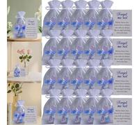 QCDZSW Mini ángel de la Guarda de Resina con Forma de Flor Seca No me Olvides, con Bolsa de Organza y Tarjeta de condolencias, for Recordar la pérdida de un ser Querido.(20)