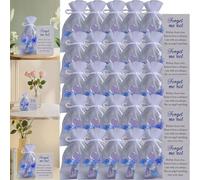 QCDZSW Mini ángel de la Guarda de Resina con Forma de Flor Seca No me Olvides, con Bolsa de Organza y Tarjeta de condolencias, for Recordar la pérdida de un ser Querido.(25)