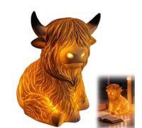 QCDZSW The Cozy Highland Glow: lámpara de ganado de las tierras altas, nuevas luces lindas for libros de vacas for leer por la noche, adecuada for sala de estar y dormitorio(20cm)