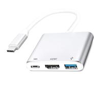 QCES - Adaptador USB C a HDMI, Tipo C a HDMI Multiport Dock con Carga Thunderbolt 3 Compatible con Nintendo Switch, Samsung Dex Station