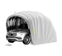 Qcesorib Garaje Plegable con Cerradura, Cochera a Prueba de Todo Clima, Garaje Exterior para Coche, Resistente al Viento, la Lluvia, para Coche, Camión, Gris, 2.5x5.5x2.3m