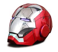 QCFGJBJK Iron MK5 - Casco con control de voz para cosplay, cosplay, apertura/cierre, ojos LED 1:1, modelo de máscara