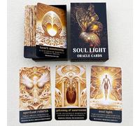QCFQCF Tarjetas de oráculo de luz del alma, baraja de oráculo de orientación cósmica, cartas de oráculo espiritual para explorar la sabiduría cósmica y las perspectivas intuitivas