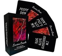 QCFQCF Tarjetas de Oráculo del Amor - Tarot para principiantes, 80 cartas con dos llamas, baraja de oráculo para romance y amor, con mensajes