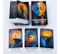 QCFQCF Tarjetas de oráculo intuitivas, cartas de oráculo para principiantes, 56 cartas de oráculo para despertar la sabiduría interior, mejorar las habilidades psíquicas, orientación espiritual