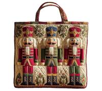 QCHAOLI Tote Bag for Women with Zipper Large Capacity Lightweight Quilted Shoulder Handbag Vintage Motifs Canvas Puffer Bags Girls Gifts Casual Work Shopping Travel(K)