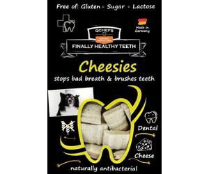 QCHEFS/Dental/Fitness cheesies/contra el Mal Aliento/Limpieza Dental/Aliento y la Placa/Bienestar para alérgicos