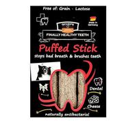 QCHEFS Puffed Sticks | Comida para Perros | contra el Mal Aliento | Limpieza Dental | Bienestar para alérgicos | Aliento y la Placa