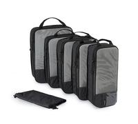 QCKNKMGG comprimir el cubo de viaje, Bolsas organizadoras de compresión con forma de cubo for viaje, juego de 2, 4 y 6 unidades(6PC Light Blue)