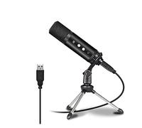 QCKNKMGG Micrófono Compatible con Videojuegos Micrófono de Condensador USB for PC, computadora portátil, grabación, Canto, Juegos y transmisión