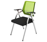 QCKNKMGG Silla Plegable, Silla Plegable de Tela de Acero | Multicolor 50 x 55 x 86 cm for oficina, reunión, formación, restaurante(Green)