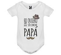QCM Productos Personalizados Body Bebé | Especial Regalo Para Papá | Regalo Original Para El Día Del Padre (De Mayor Quiero Ser Como Mi Papá)