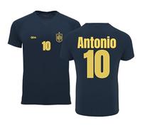 QCM Productos Personalizados Camiseta Fútbol Selecciones - Estilo Mundial 2026 - Niño - Personalizable con Nombre Y Número - No Oficial (16 Años, Marino, España)