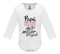 QCM PRODUTOS PERSONALIZADOS Body bebé | Especial regalo para Papá | Regalo original para el día del padre (Papá soy tu mayor regalo)